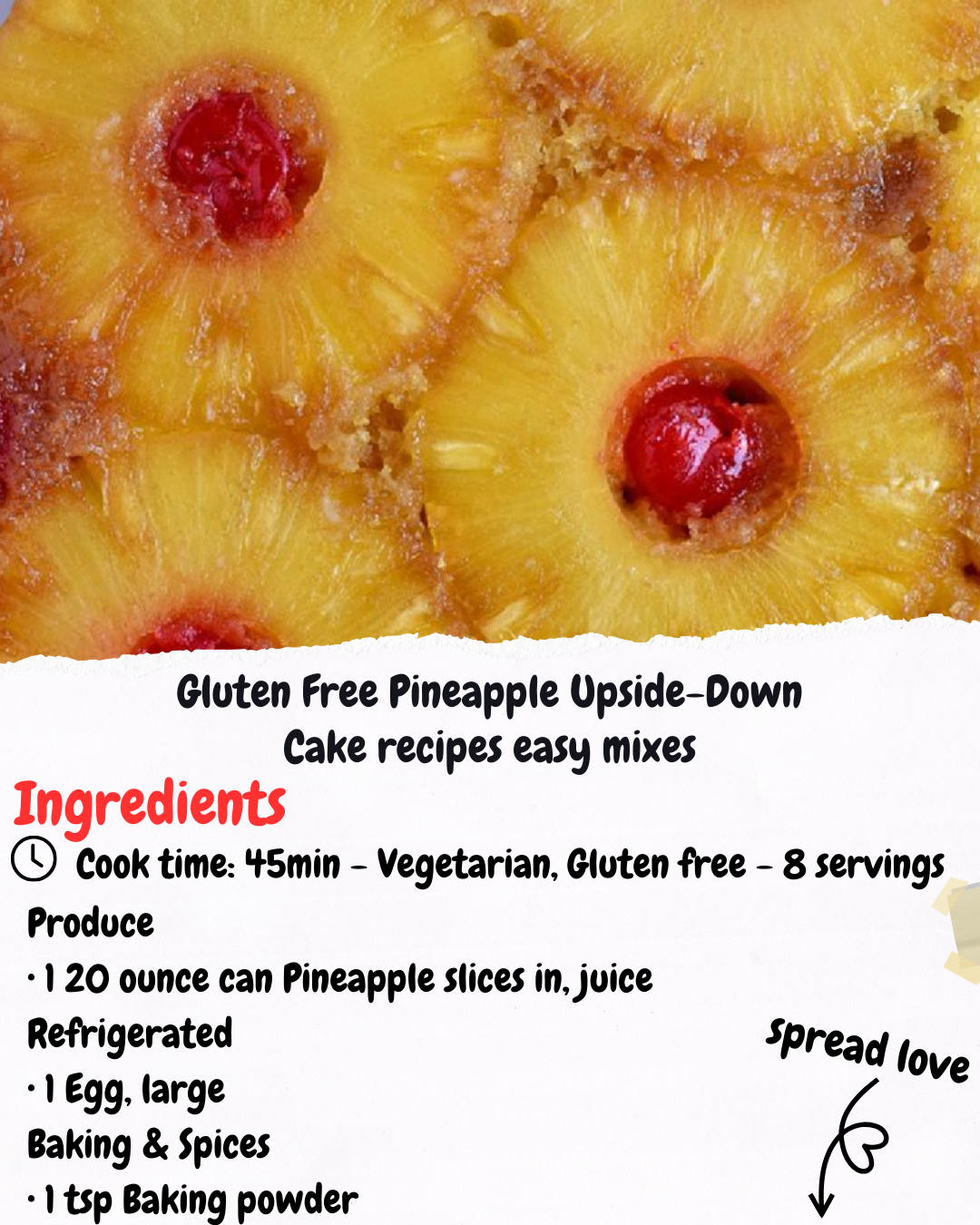 Gluten Free Pineapple Upside-Down Cake recipes easy mixes