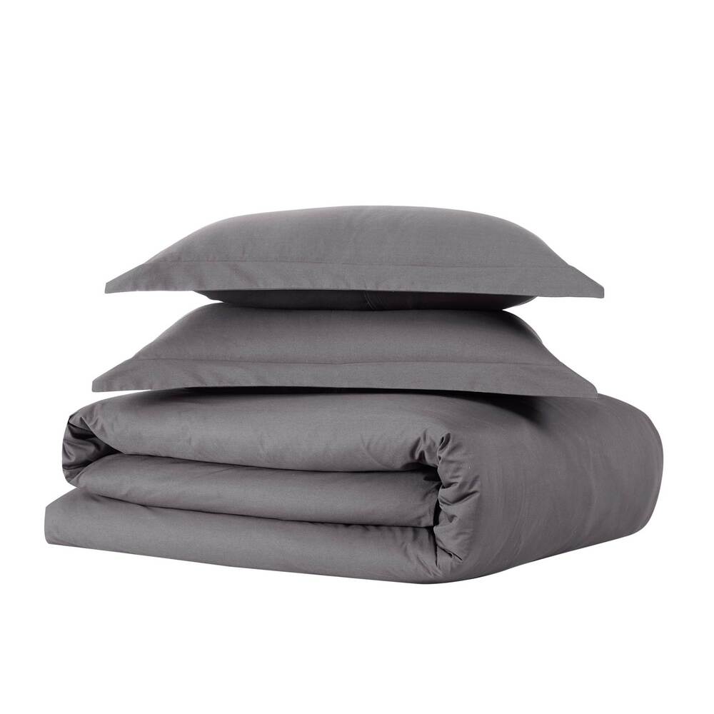 Set de duvet king de algodón Brooklin Loom™ color gris