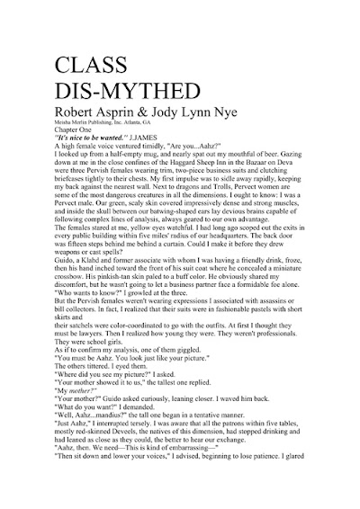 Asprin, Robert Myth Adventures 15 Class Dis Mythed
