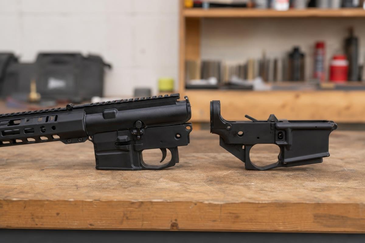 AR-10 vs AR-15 receiver and cartridge size comparison