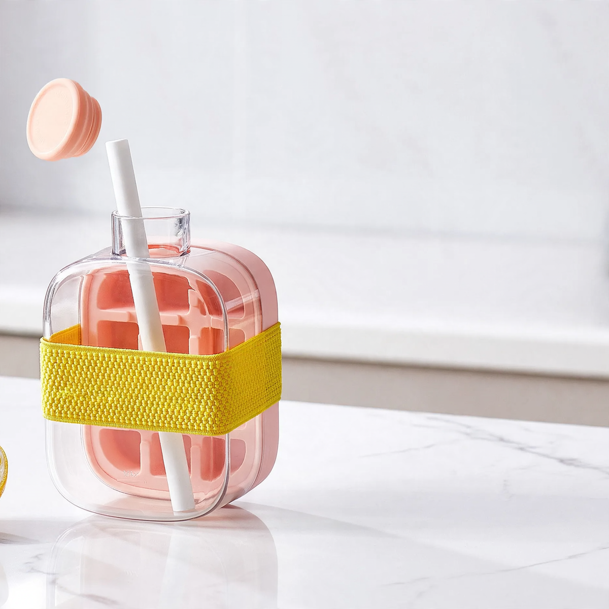 Silicone ice cube tray with pressure release
