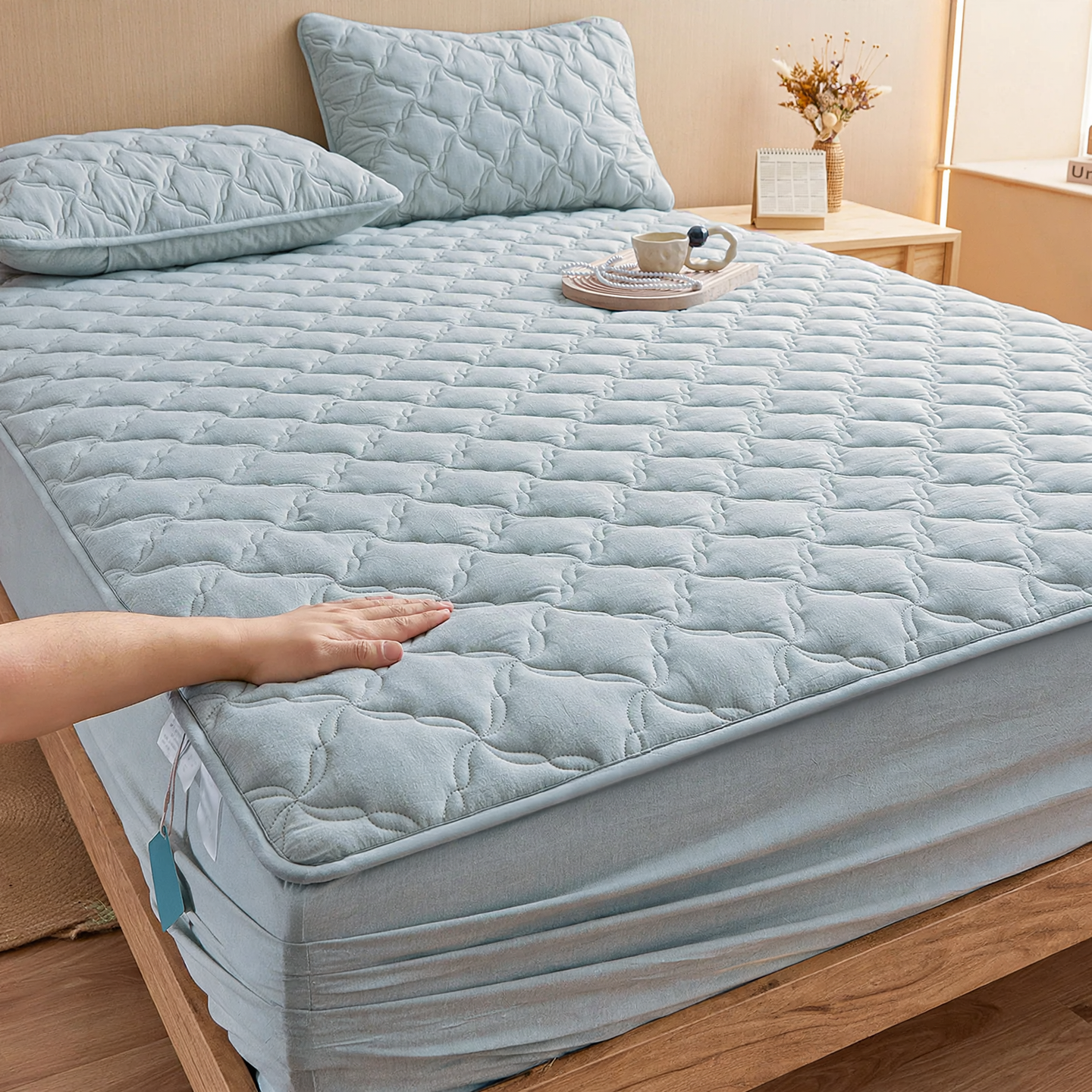 Waterproof Cotton Fitted Sheet, 180 cm