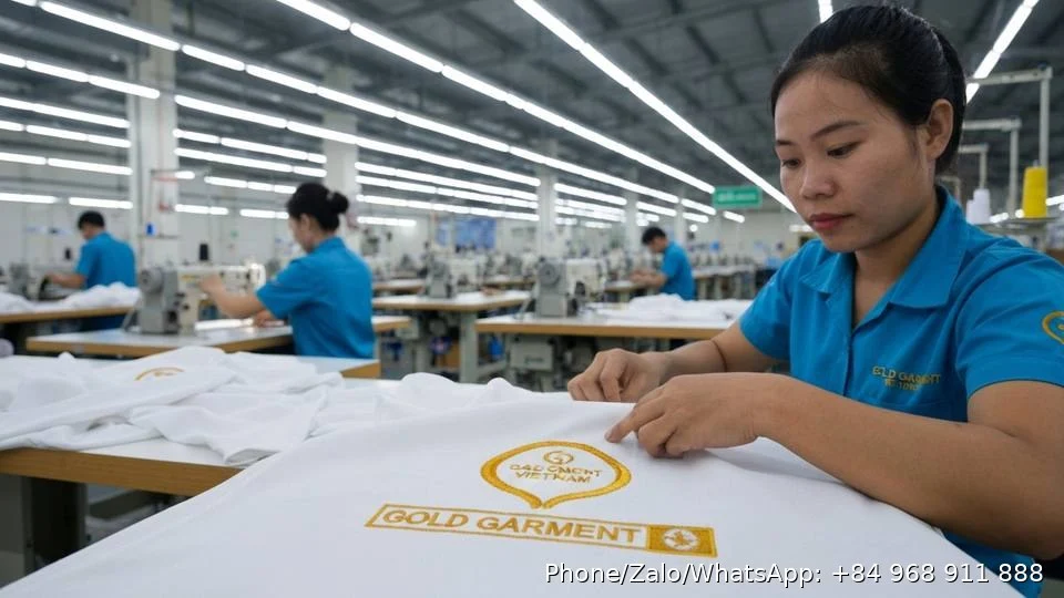 computerized logo embroidery - Gold Garment Vietnam