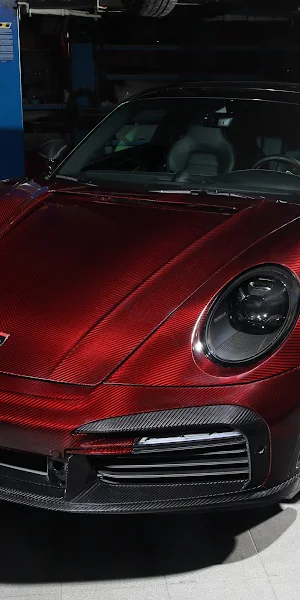 Porsche, Carbon Fiber, Red, Exotic Car 4K Wallpaper Background