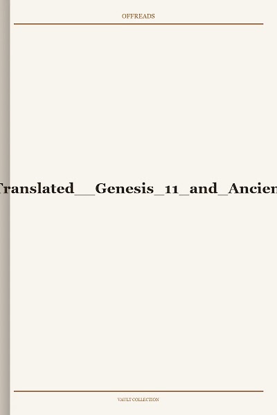 Babel's Tower Translated: Genesis 11 and Ancient Jewish Interpretation