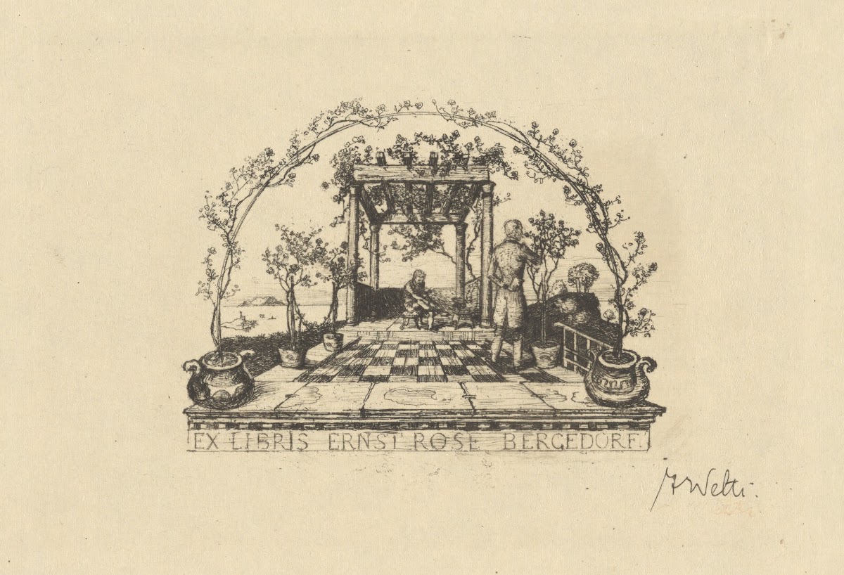 Ex Libris Ernst Rose Bergedorf 1901