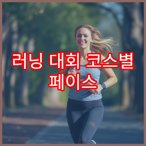 러닝 대회 코스별 페이스 배분 전략
