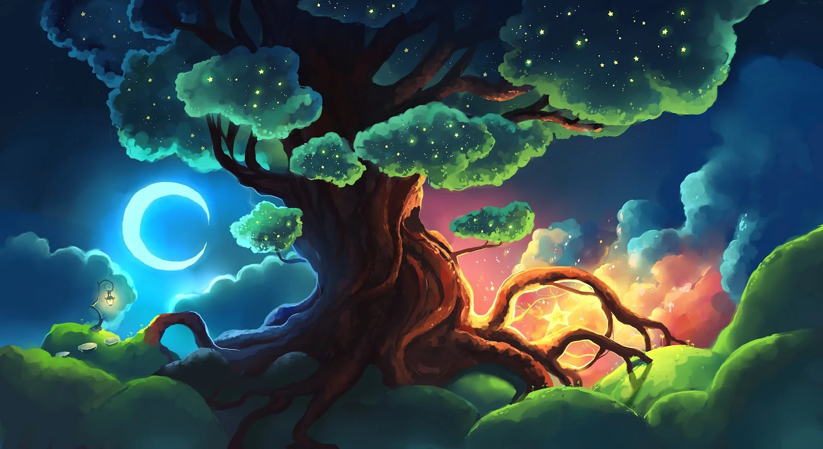 Digital Art, Artwork, Fantasy Art, Digital Painting, Trees 5K Desktop, iPhone Wallpaper Background