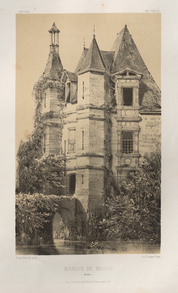 Manoir de Belvau Corrèze 1860