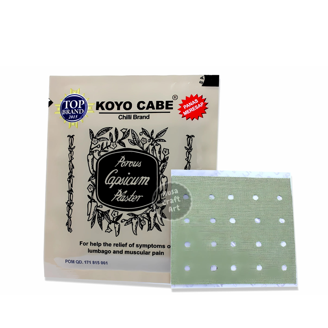 Koyo Cabe Muscular Back Pain Relief Patch Plaster Deep Heat Mediwrap Odourless