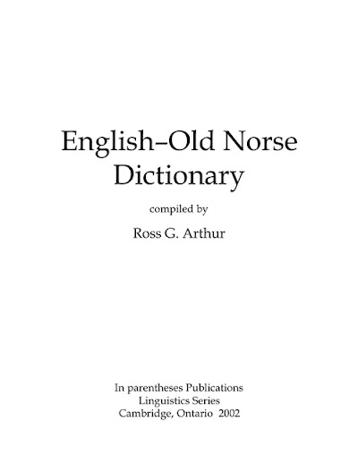English Old Norse Dictionary