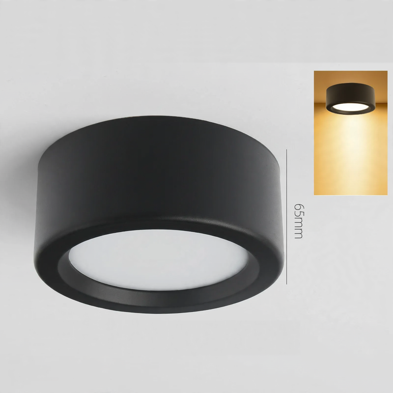 LED surface-mounted light, round, 15 W, various colors
