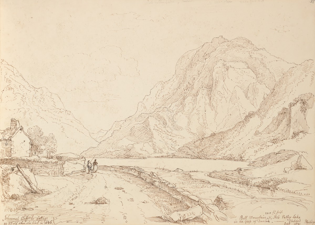 Bull Mountain and Ash Valley Lake in the Gap of Dunloh September 1841 1841