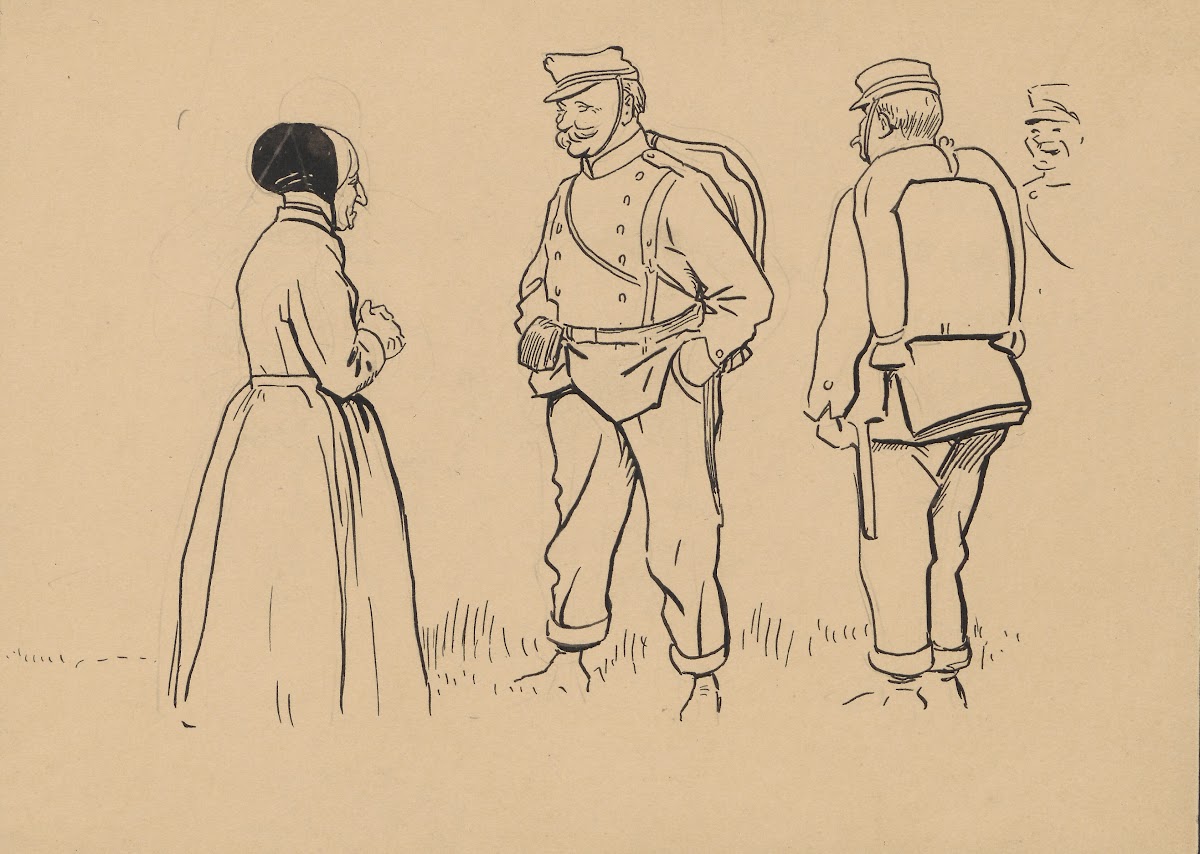 Soldiers And Peasant Women 19th 20th Century