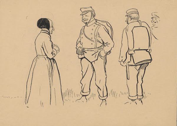 Soldiers And Peasant Women 19th 20th Century