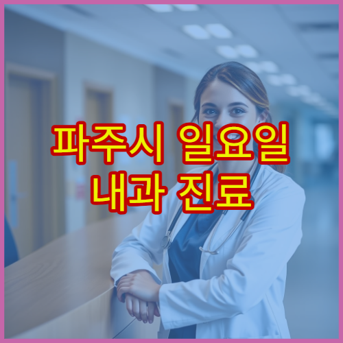 파주시 일요일 내과 진료 병원 감기·소화불량 치료 상담 가능