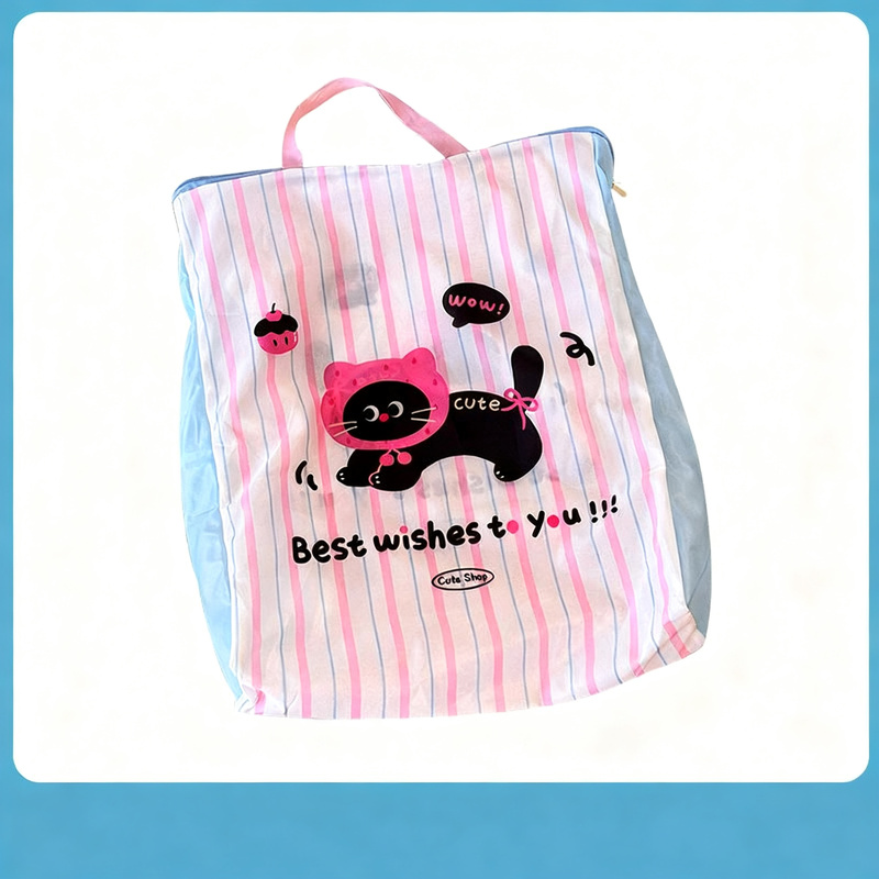 Laundry bag with handle, polyester