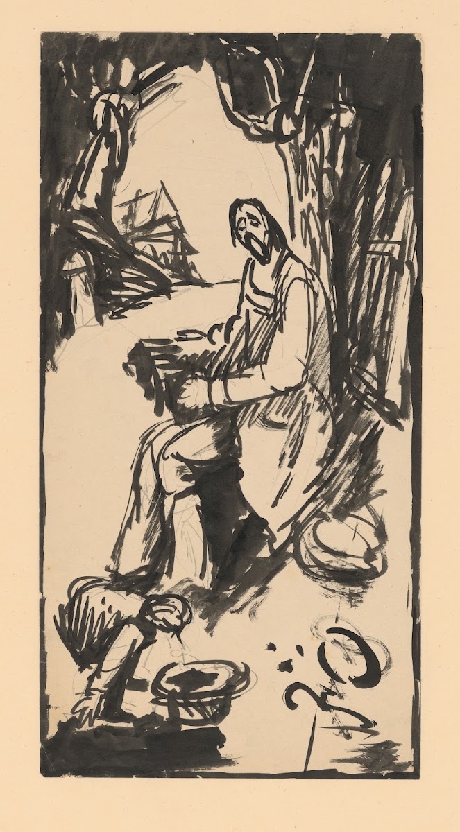 Blind Beggar Playing the Harmonica 19401944