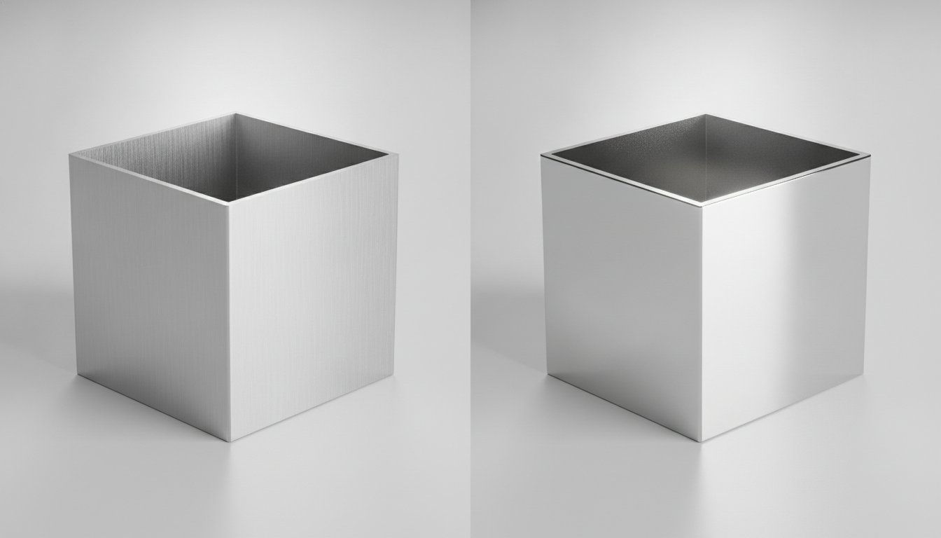Xước Dọc Ống Tròn Vs Xước Hộp Vuông: Khác Nhau Ở Kỹ Thuật Và Kết Quả - so sánh xước vs bóng
