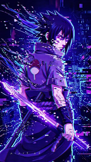 Sasuke Uchiha Cyber Glitch