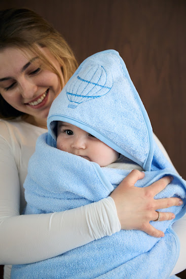Children's towel 100x100 Twins Beau blue