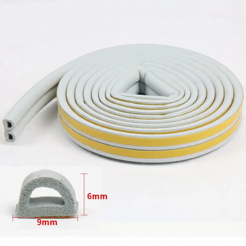 Rubber sealing tape for doors and windows, foam