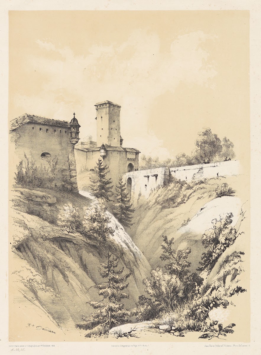 Fribourg Suisse Porte de Morat 1838