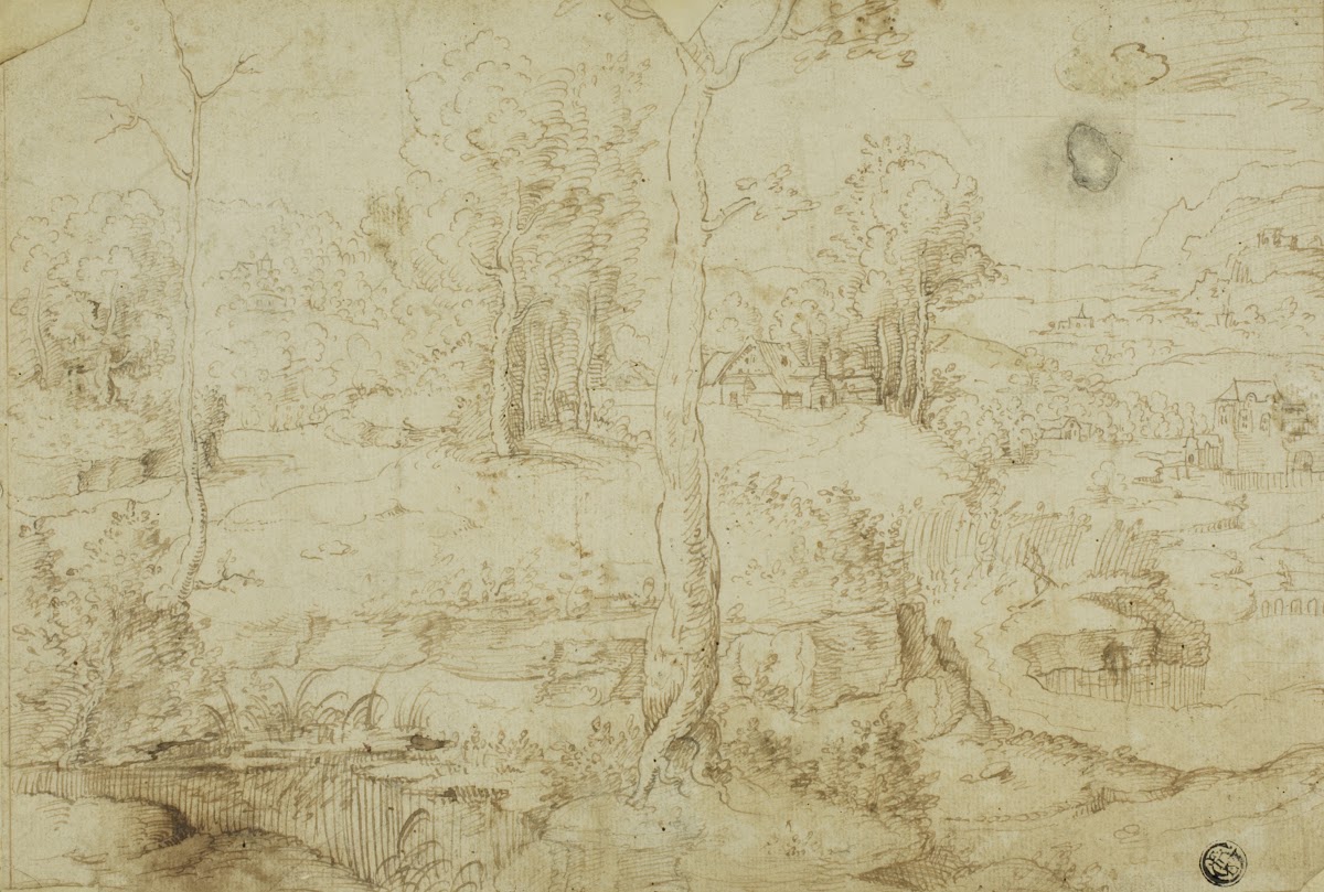 Landscape With Tree In Center