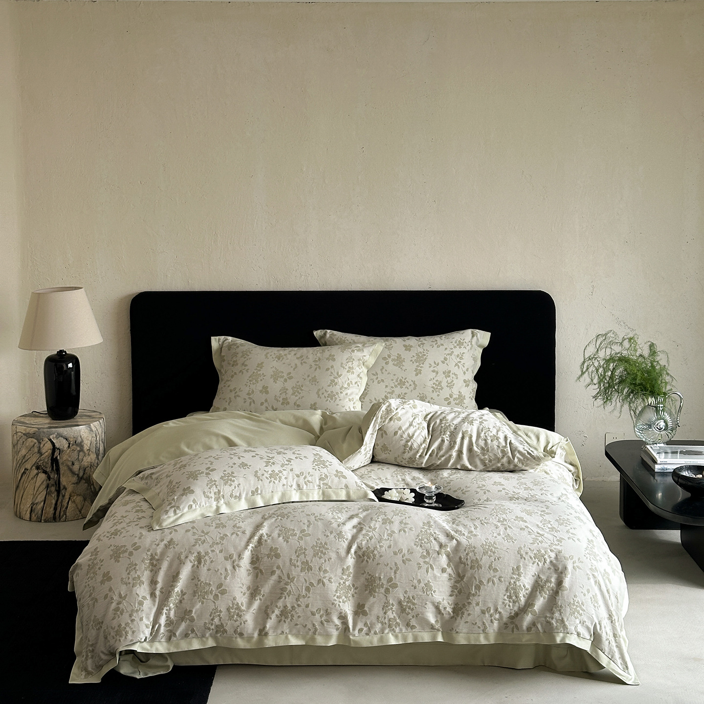 Cotton Bed Linen Set, 4-piece, Jacquard