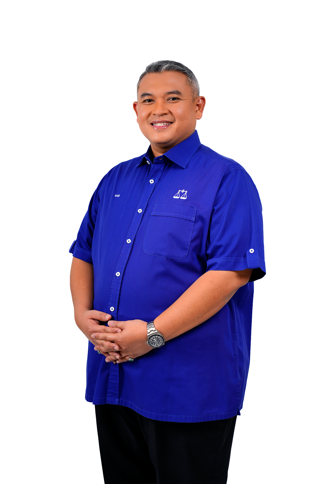 Datuk Rais Yasin berbaju biru