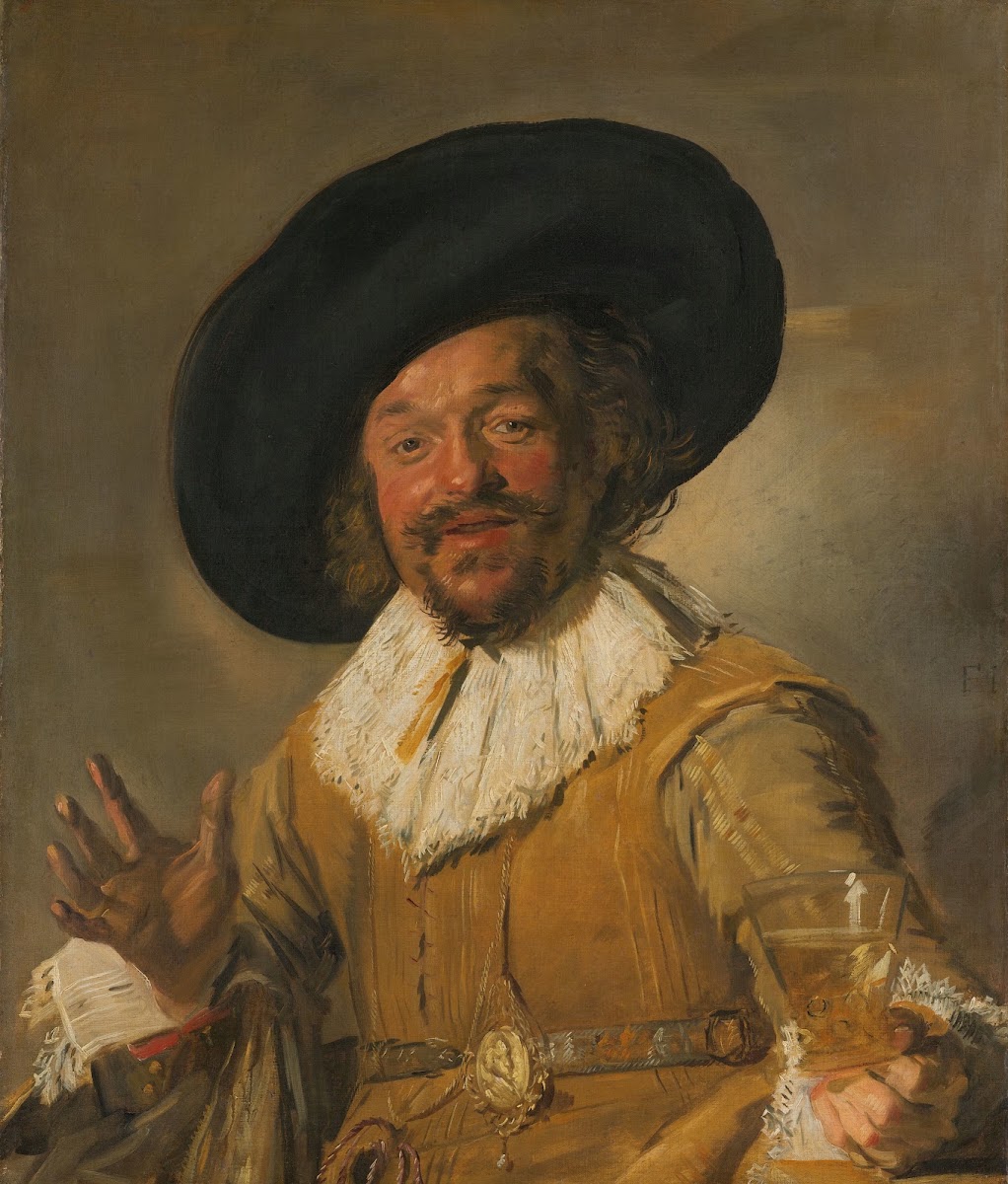 A Militiaman Holding a Berkemeyer Known as the Merry Drinker c 1628   c 1630