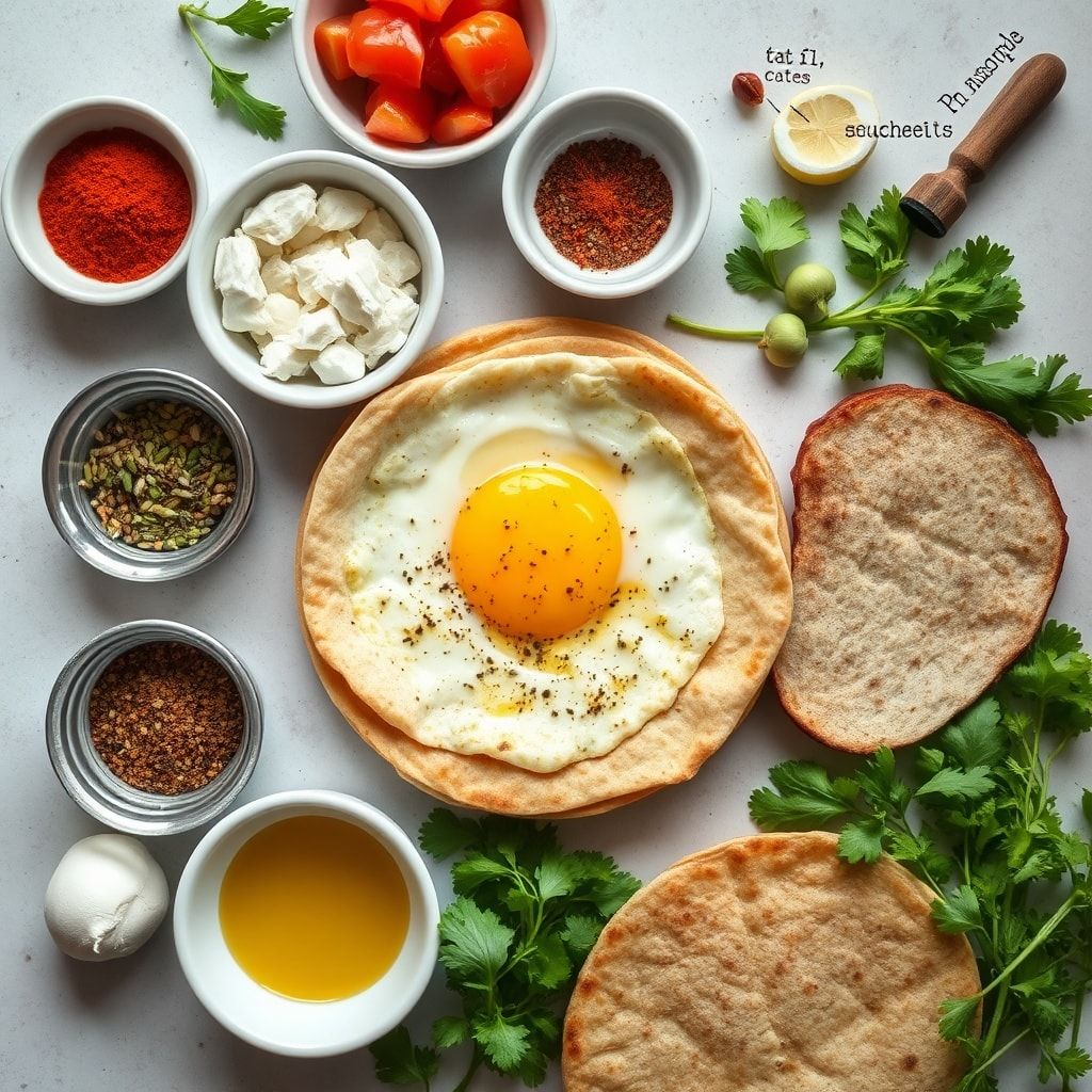 Ingredients for Easy Fried Egg Quesadilla for a Quick Breakfast (10-Minute Meal!)