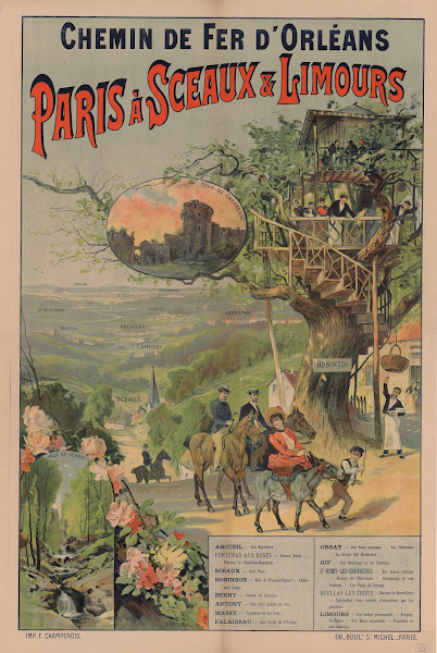 Chemin de Fer dOrléans Paris à Sceaux  Limours Tour de Chevreuse Robinson Vaux d