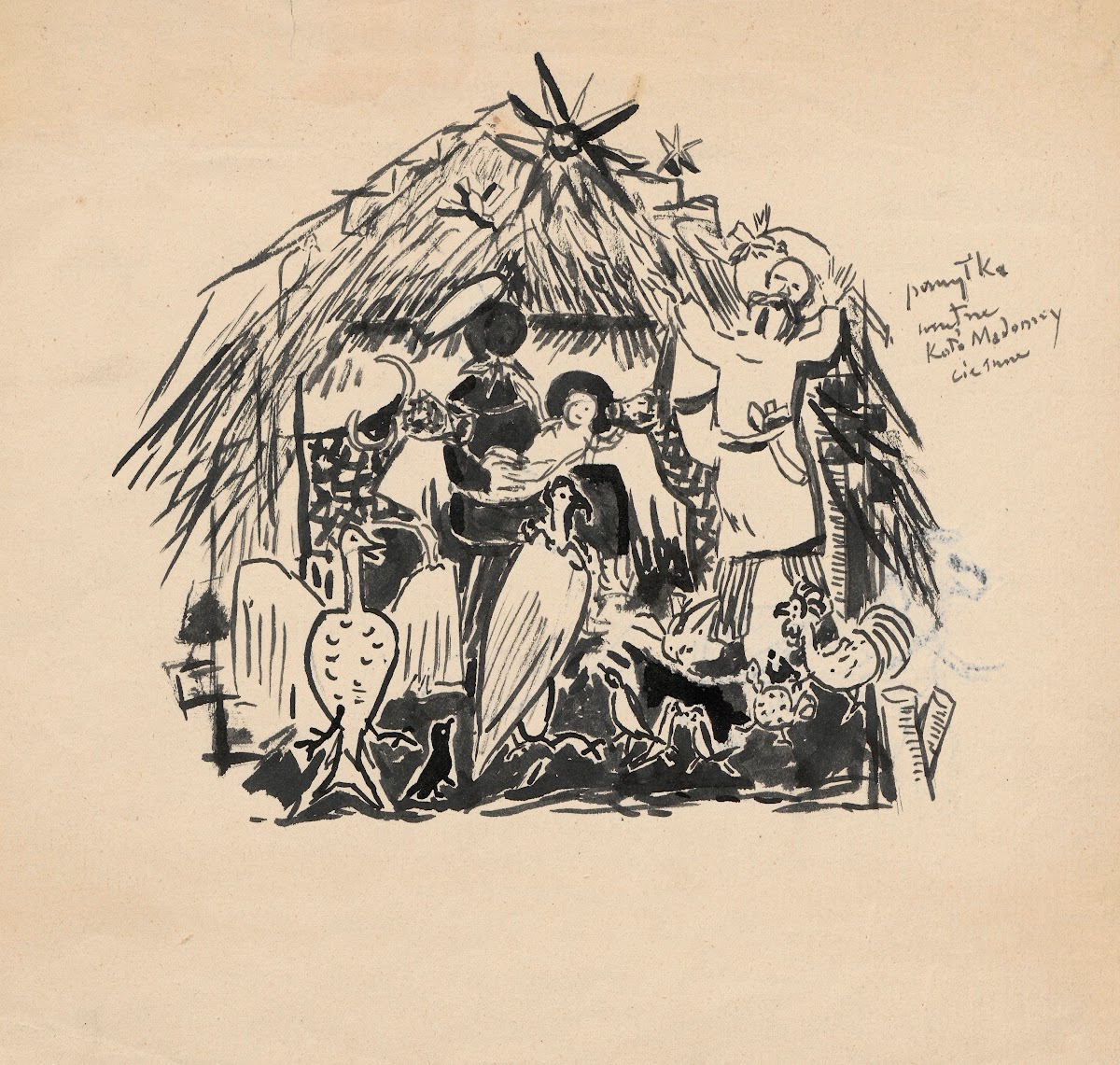 Projekt ilustracji do Kantyczek w Pastorałkach 1924