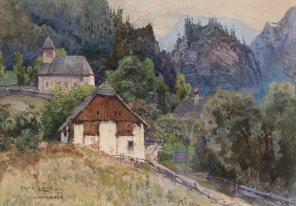 A view of Johnsbach in Gesäuse mountain region 1912