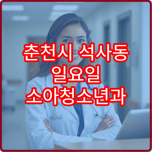 춘천시 석사동 일요일 소아청소년과 주말 진료 병원 찾기