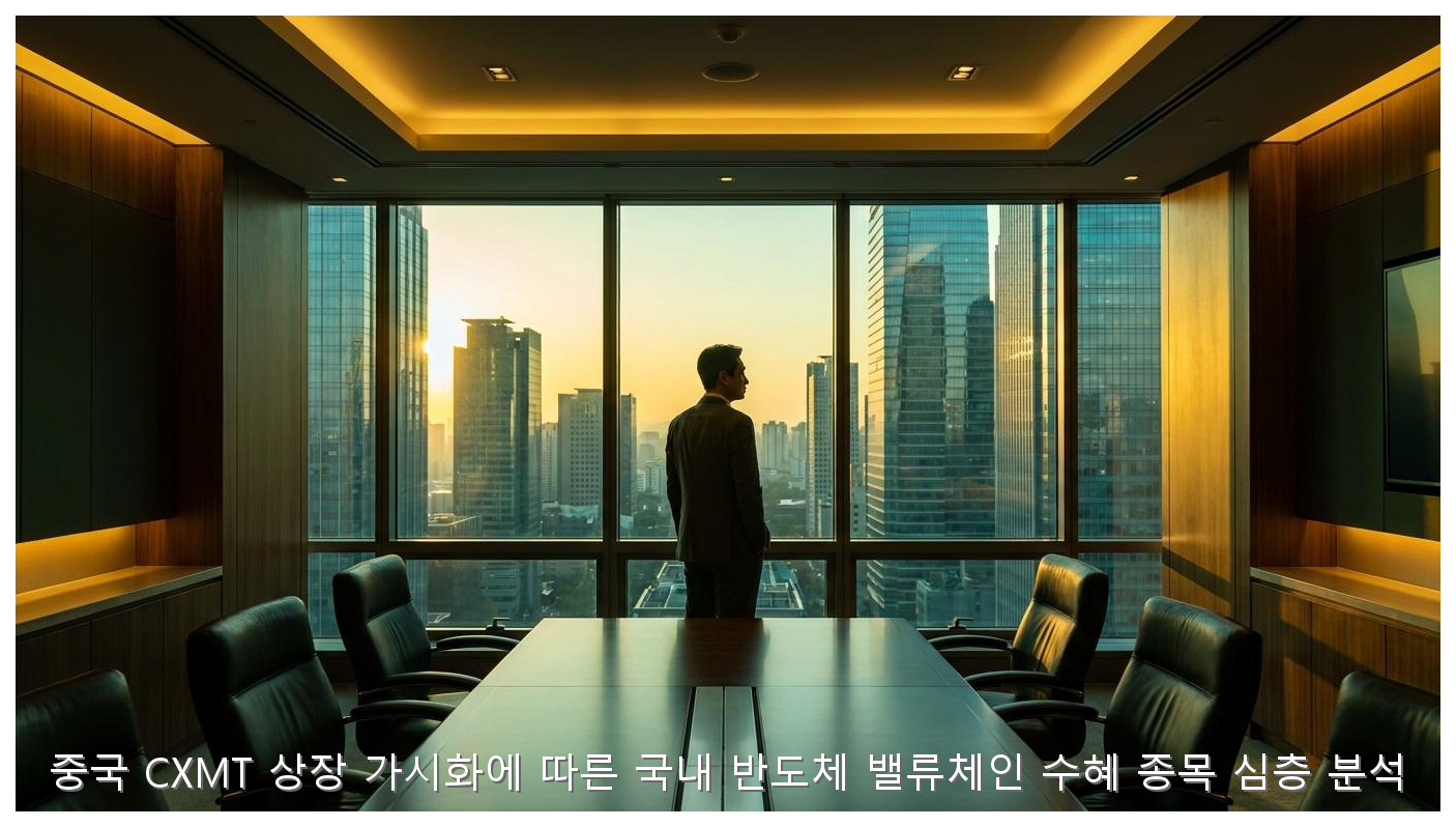 중국 CXMT 상장 가시화에 따른 국내 반도체 밸류체인 수혜 종목 심층 분석 핵심 안내 및 분석 인포그래픽 (2)