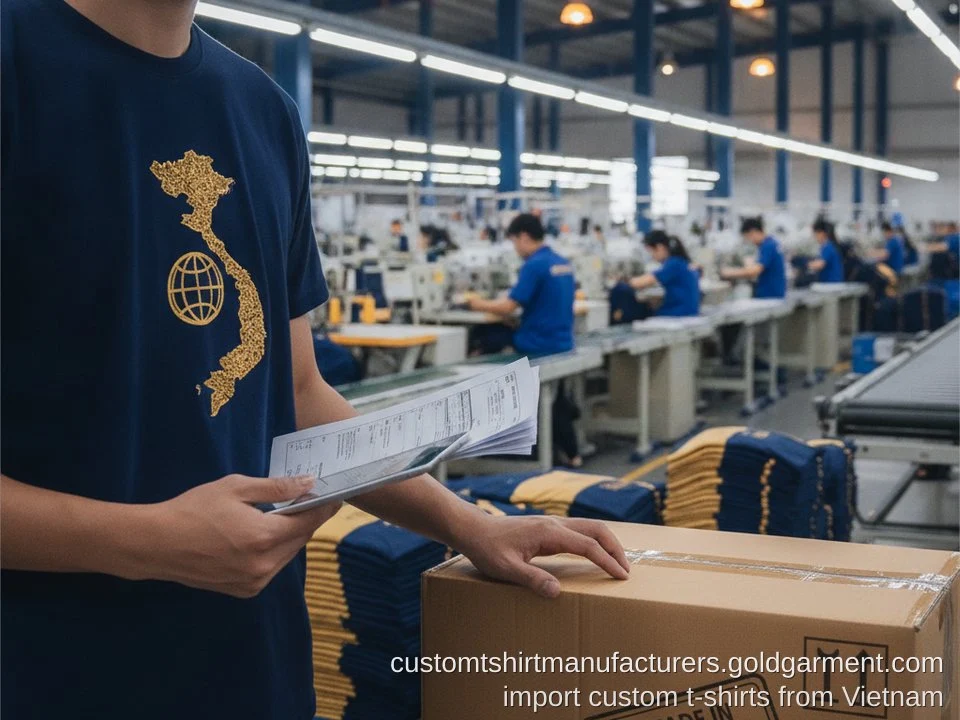 How to Import custom t-shirts from Vietnam: Shipping, Customs & Costs Explained - Gold Garment Vietnam