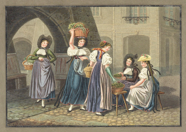 Paysannes Bernoises au Marché 1821