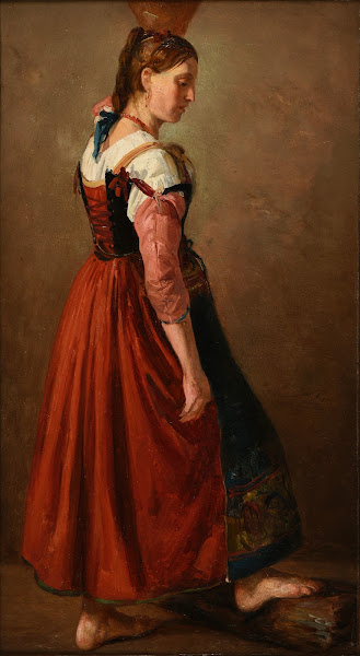 Jeune romaine porteuse deau
