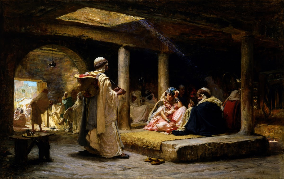 Cafe at Biskra Algeria 1884