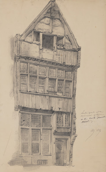 Houten gevel in de Korte Doornikstraat Antwerpen 1837
