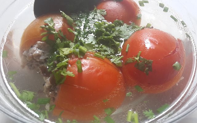Canh Cà Chua Nhồi Thịt Heo