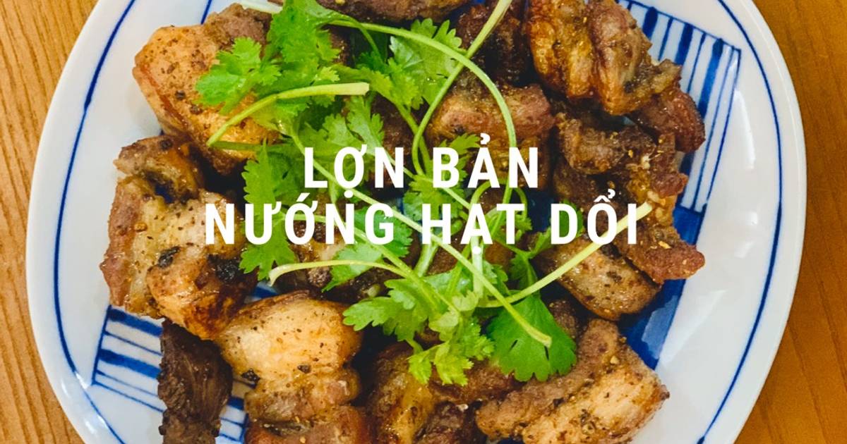 Lợn bản nướng hạt dổi