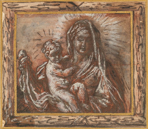 The Madonna and Child in a fictive frame