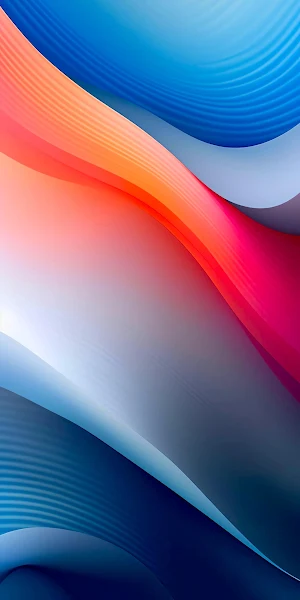 Vibrant Abstract Wave Design 2K iPhone Wallpaper Background