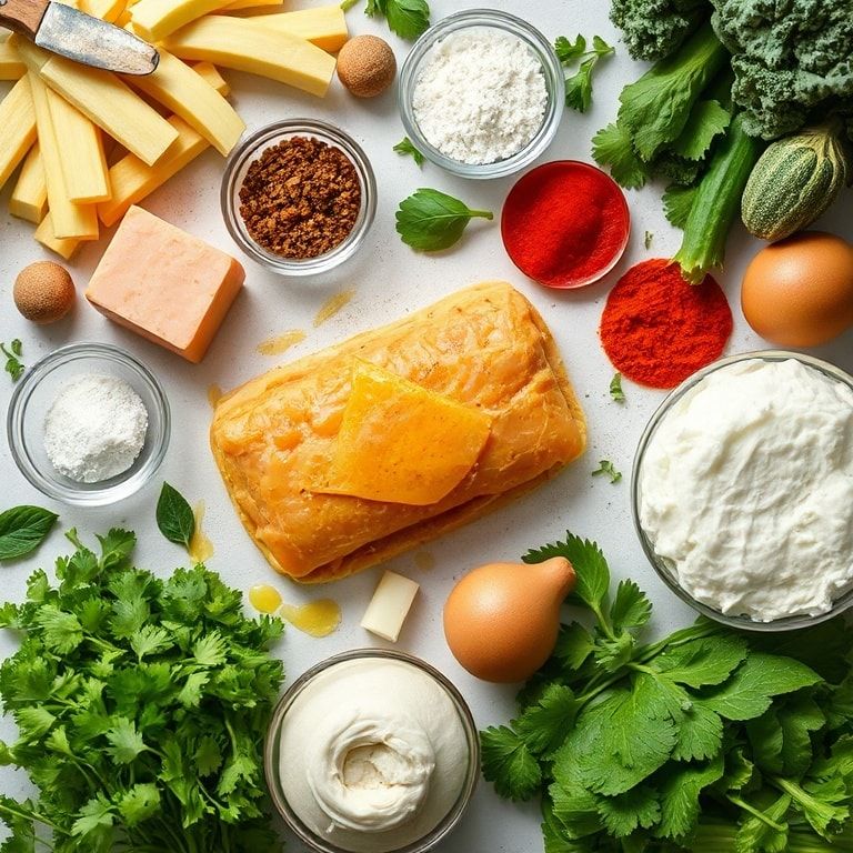 Ingredients for Oven-Baked Cheesy Tacos: Crispy Flavor in Every Bite – Quick & Crispy Homemade Delight