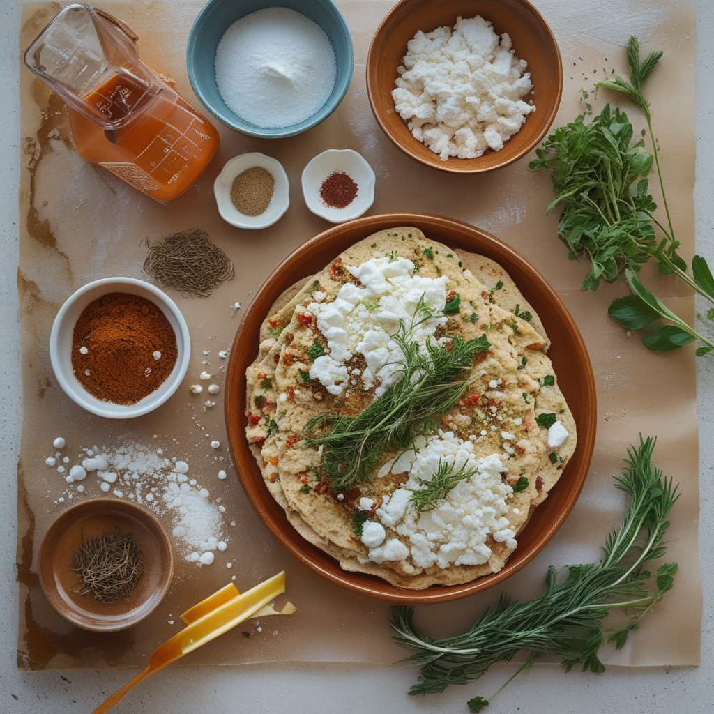 Ingredients for Viral Cottage Cheese Flatbread Recipe - Easy Homemade Flatbread For Any Meal