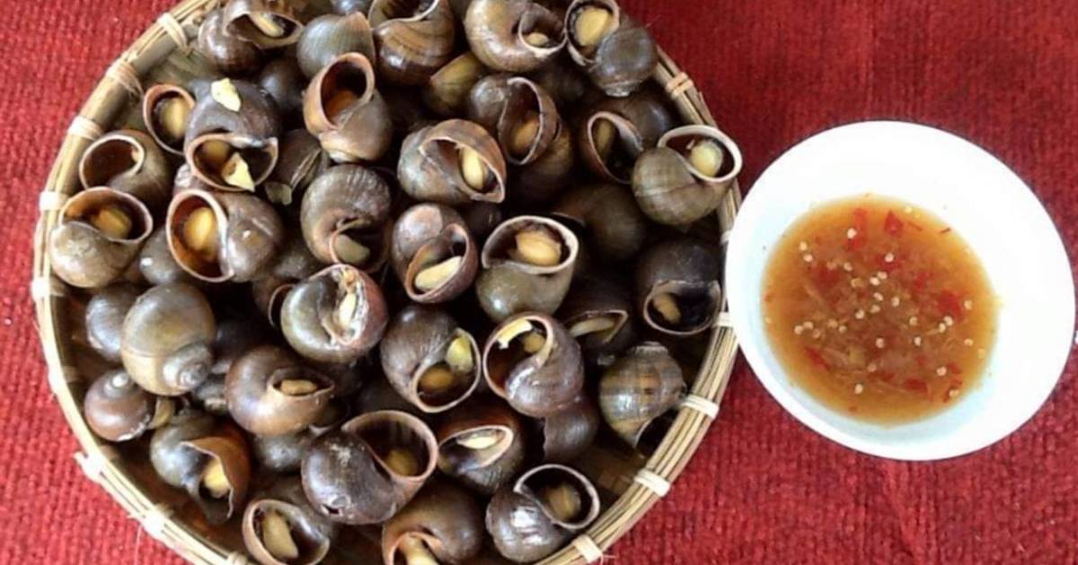 Ốc Bưu Hấp Chấm mắm gừng