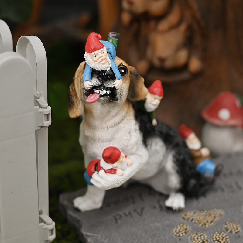 Kreative Zwergen-Figur mit Tier-Motiv